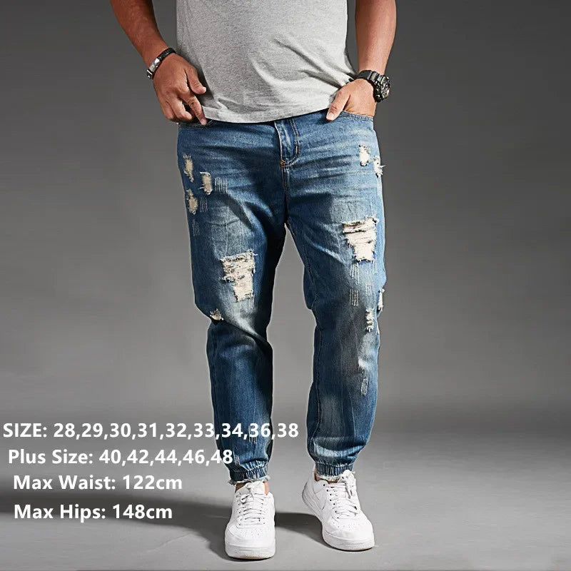 Ripped Jeans for Men Blue Black Denim