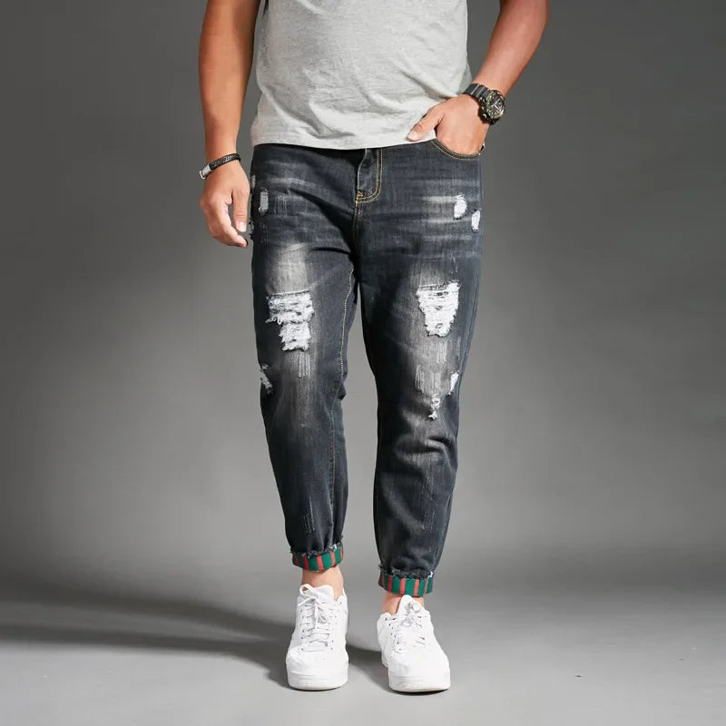 Ripped Jeans for Men Blue Black Denim