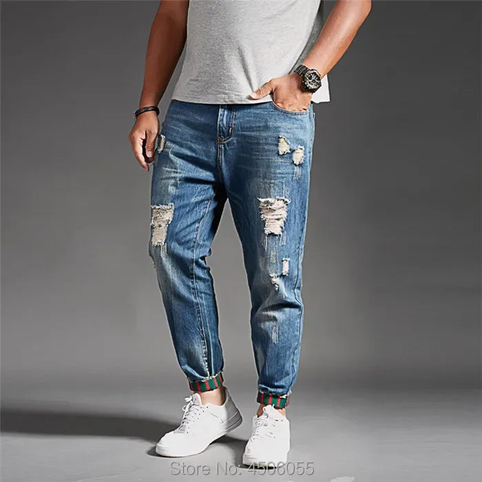 Ripped Jeans for Men Blue Black Denim