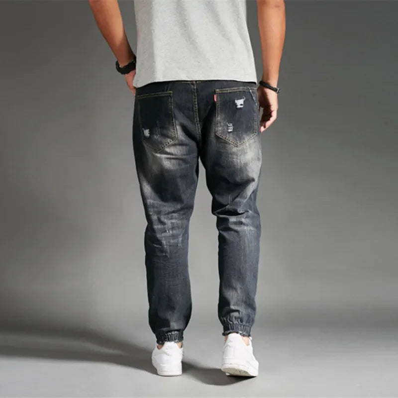 Ripped Jeans for Men Blue Black Denim